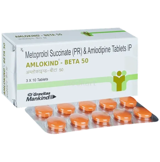 amlokind beta 50mg tablet 10's